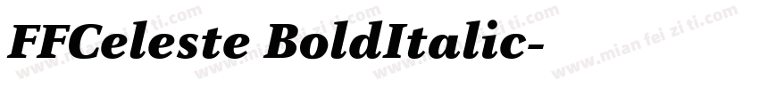 FFCeleste BoldItalic字体转换